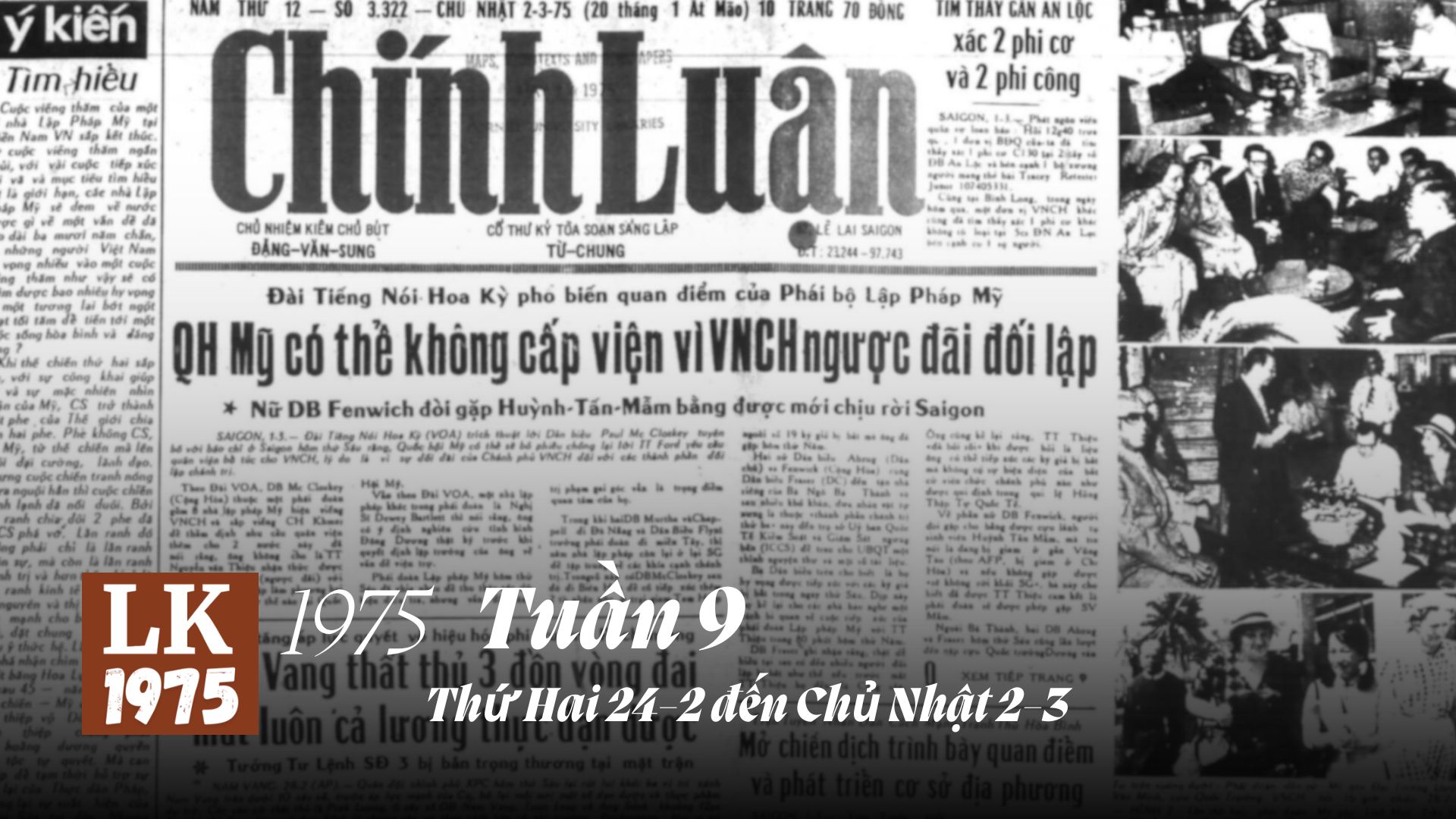 Hình nền: Trang nhất Chính Luận số 2-3. Nguồn: Kho Sách Xưa.