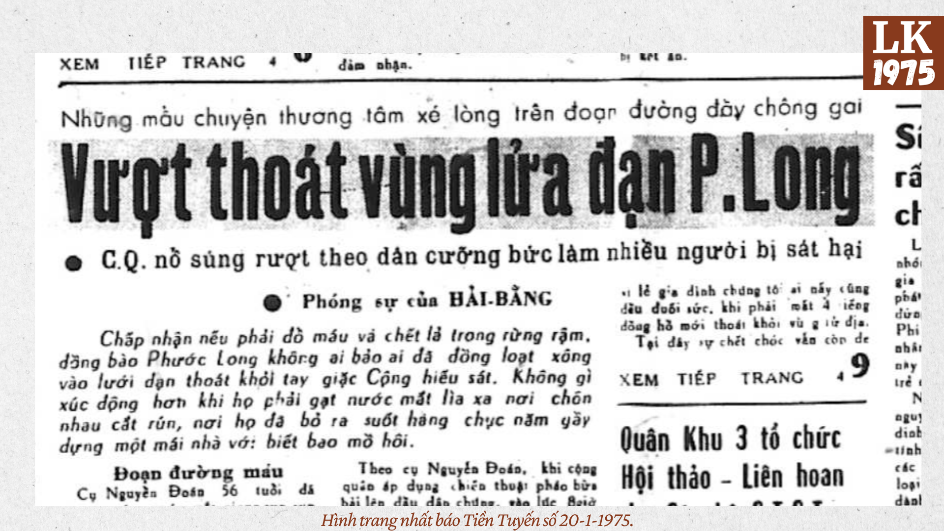 Nhân chứng Phước Long kể lại đoạn đường máu: Cộng quân nổ súng vào dân chạy loạn